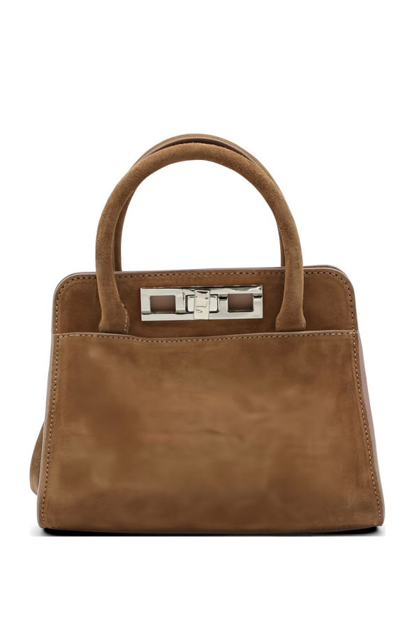 Fabiana Filippi Suede Leather Handbag Tote - Leather Brown
