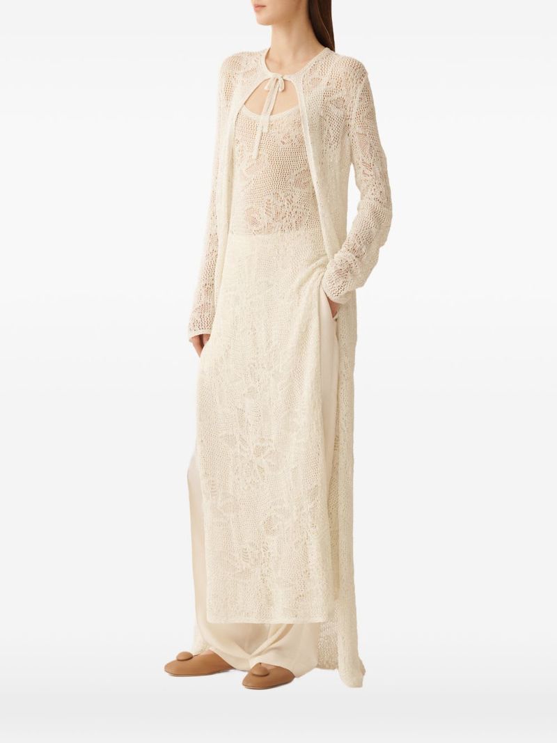Fabiana Filippi Crochet Midi Dress - White
