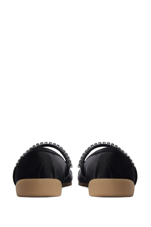 Giuseppe Zanotti Satin Ballets Flat Shoes - Black