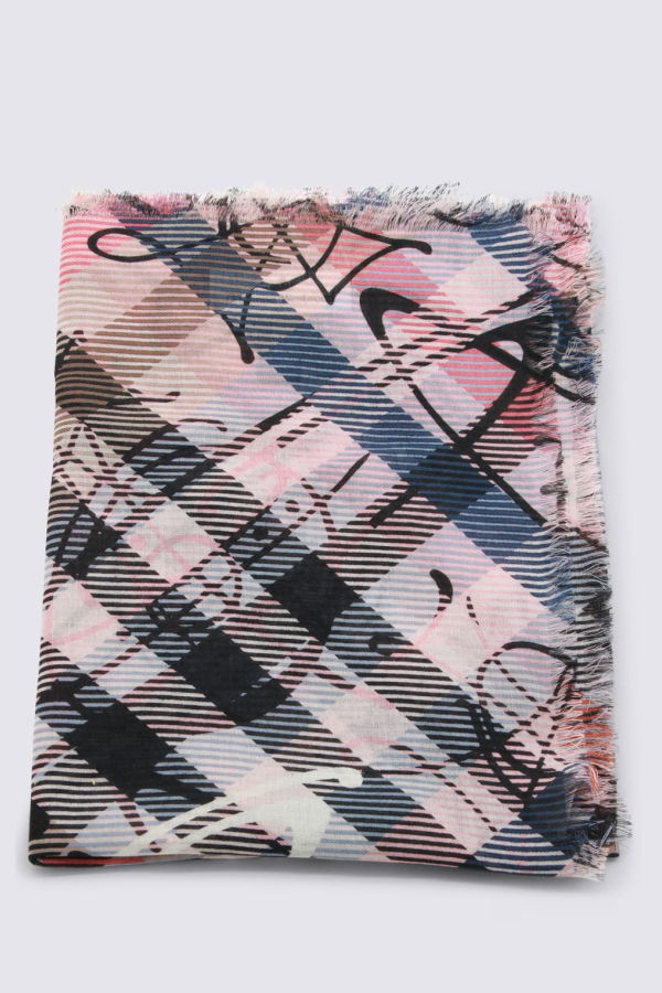 Vivienne Westwood Wool Check Scarf - Pink