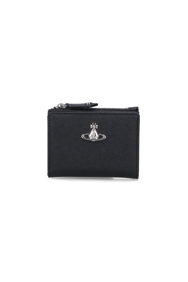 Vivienne Westwood Victoria Zip Card Holder Wallet - Black