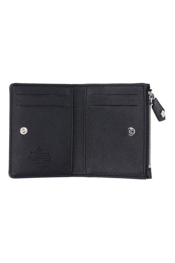 Vivienne Westwood Victoria Zip Card Holder Wallet - Black