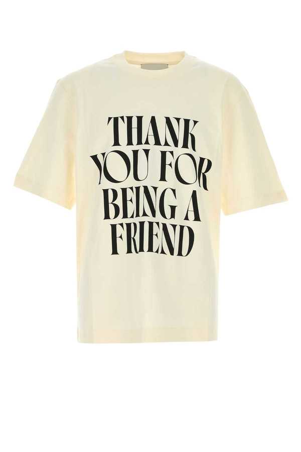 Ami Alexandre Mattiussi Ivory Cotton Oversize T-Shirt - Ivory