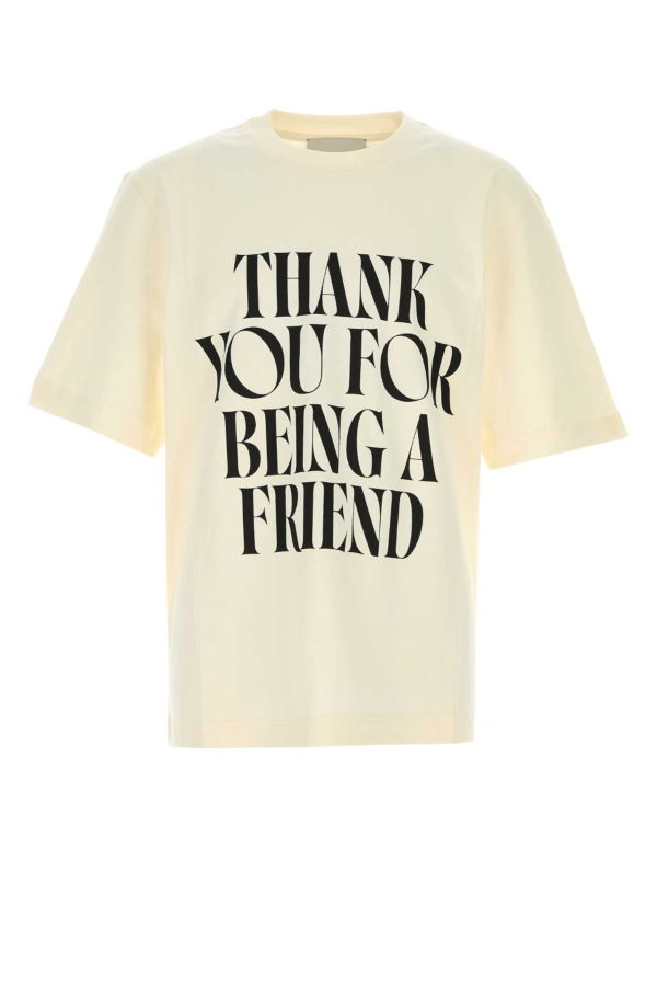 Ami Alexandre Mattiussi Ivory Cotton Oversize T-Shirt - Ivory