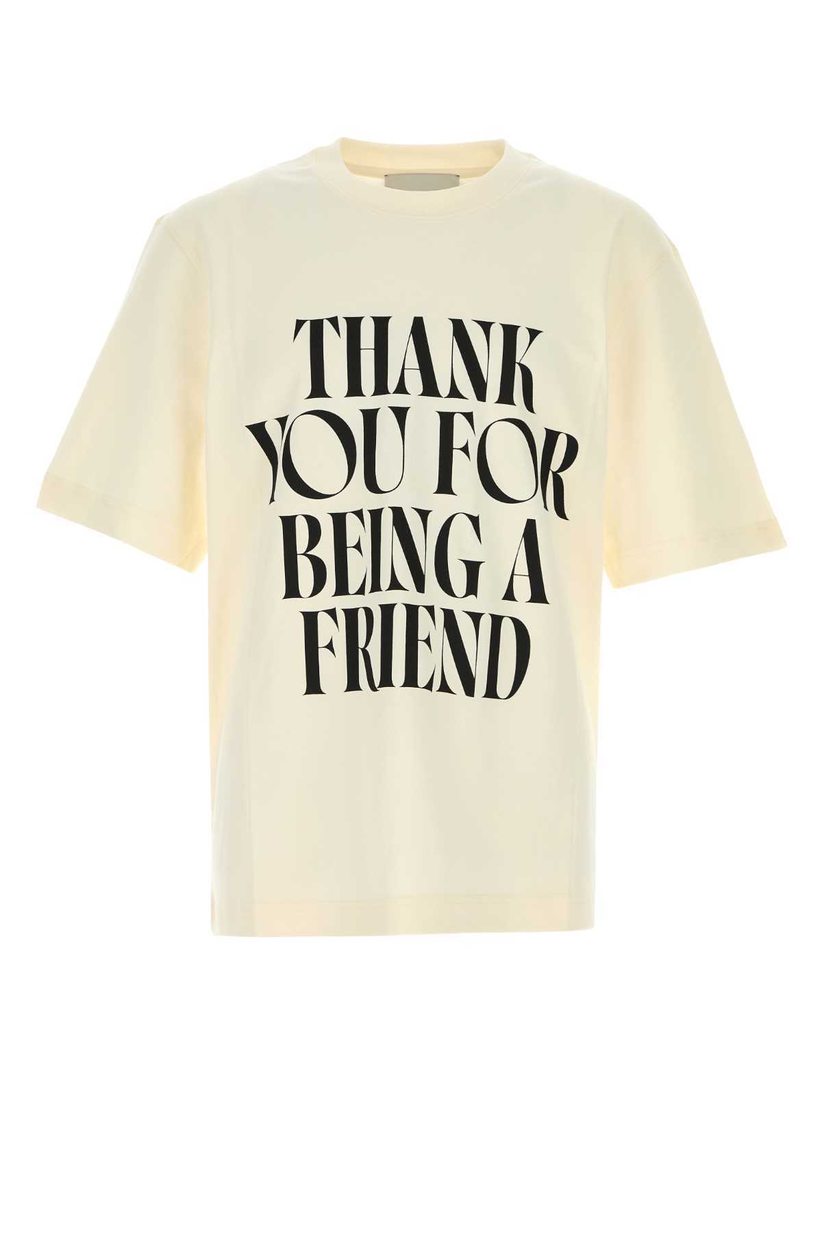 Ami Alexandre Mattiussi Ivory Cotton Oversize T-Shirt - Ivory - Image 1 of 2