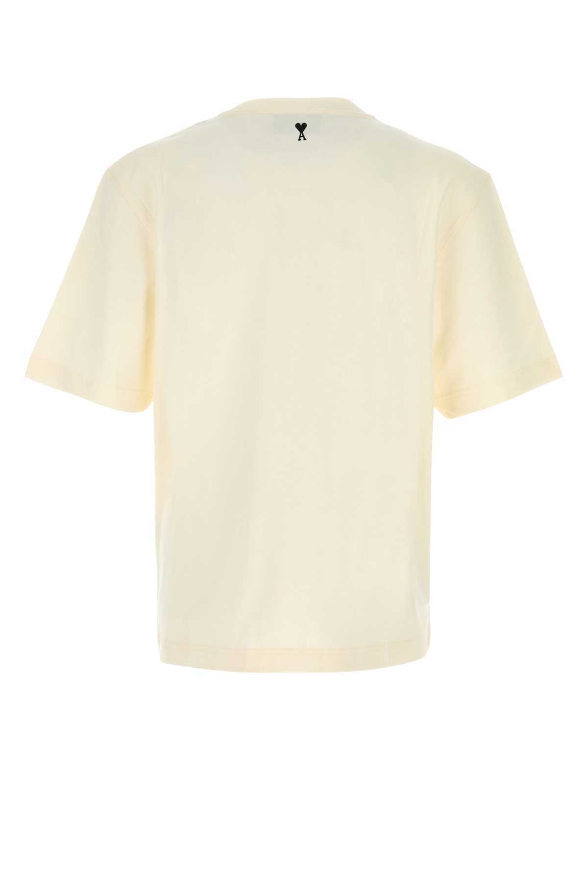 Ami Alexandre Mattiussi Ivory Cotton Oversize T-Shirt - Ivory - Image 2 of 2