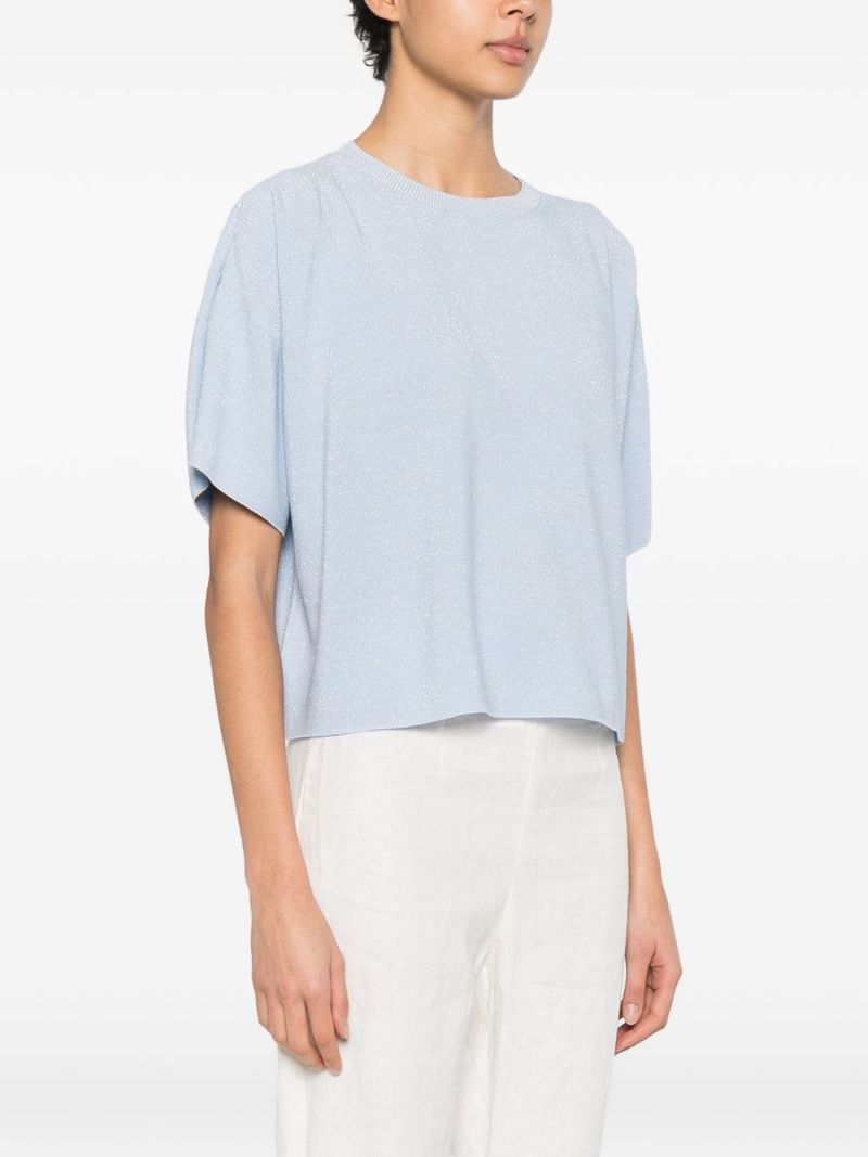 Fabiana Filippi Cotton T-Shirt - Clear Blue