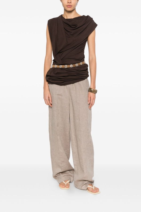 Fabiana Filippi Linen Trousers - Dove Grey