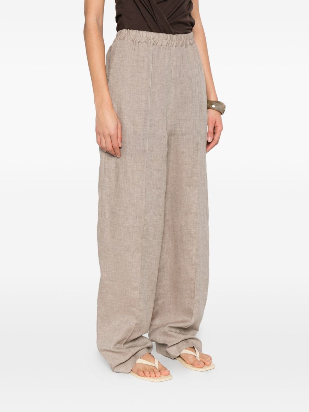 Fabiana Filippi Linen Trousers - Dove Grey - Image 3 of 5