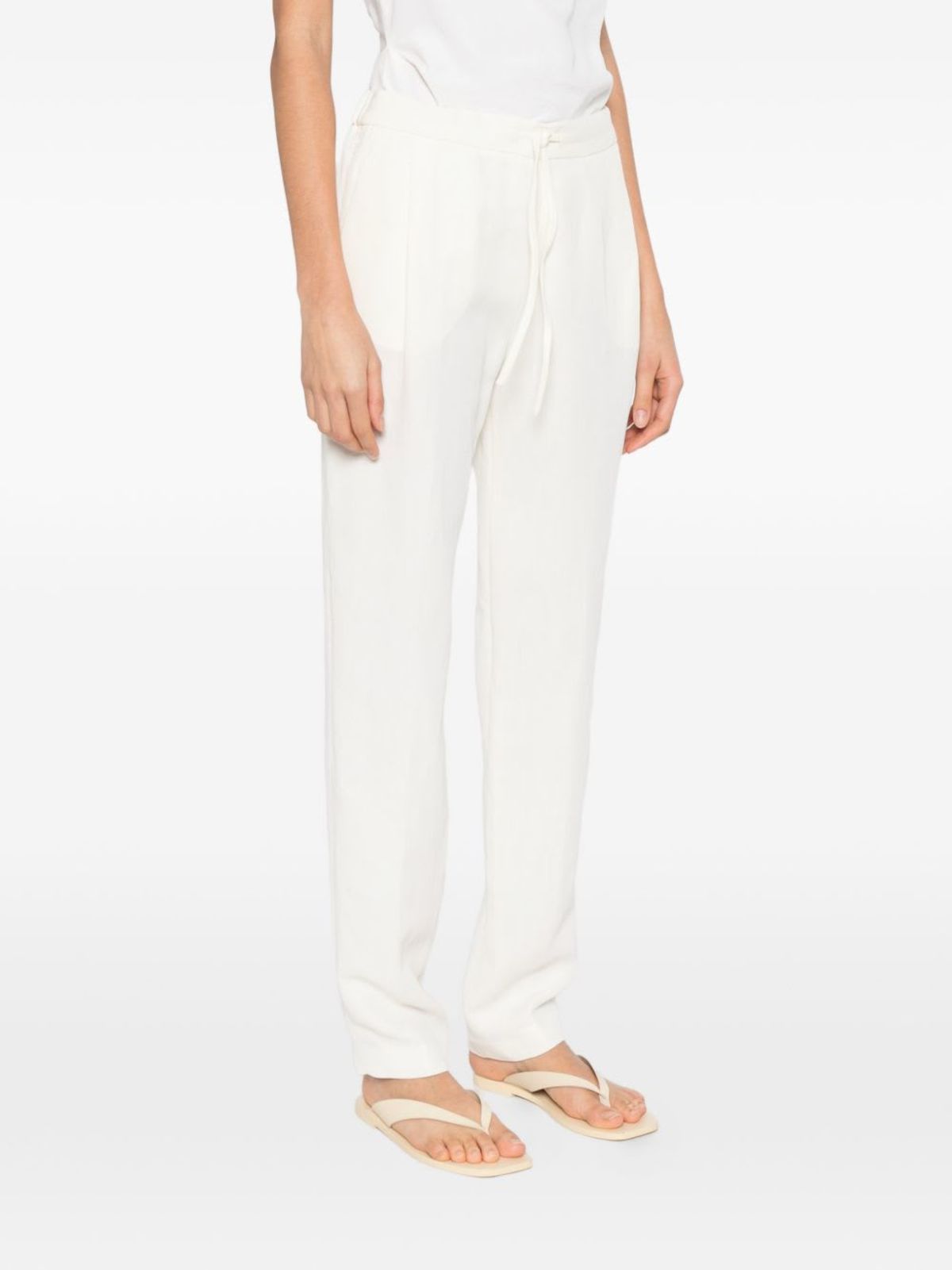Fabiana Filippi Line Blend Trousers - White - Image 4 of 5