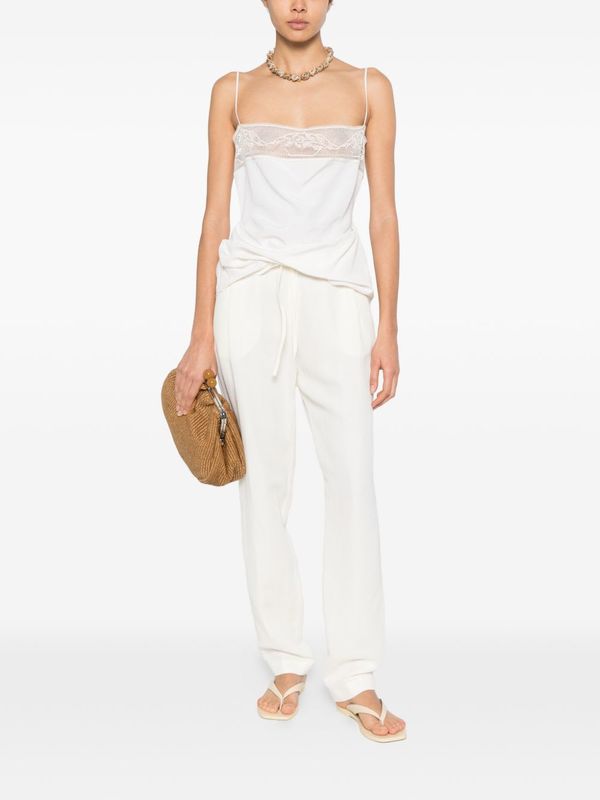 Fabiana Filippi Line Blend Trousers - White