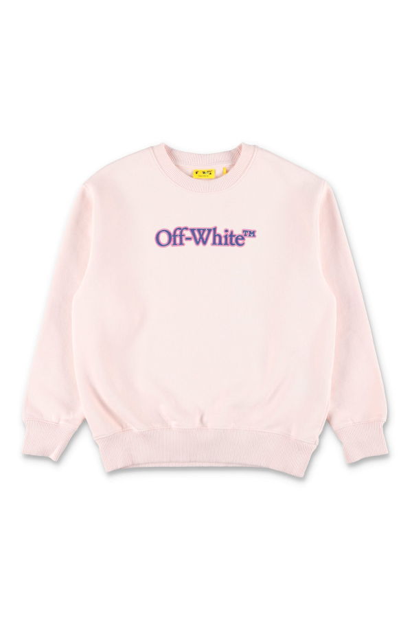 KIDS Off-White Logo Crewneck Sweatshirt - Rose