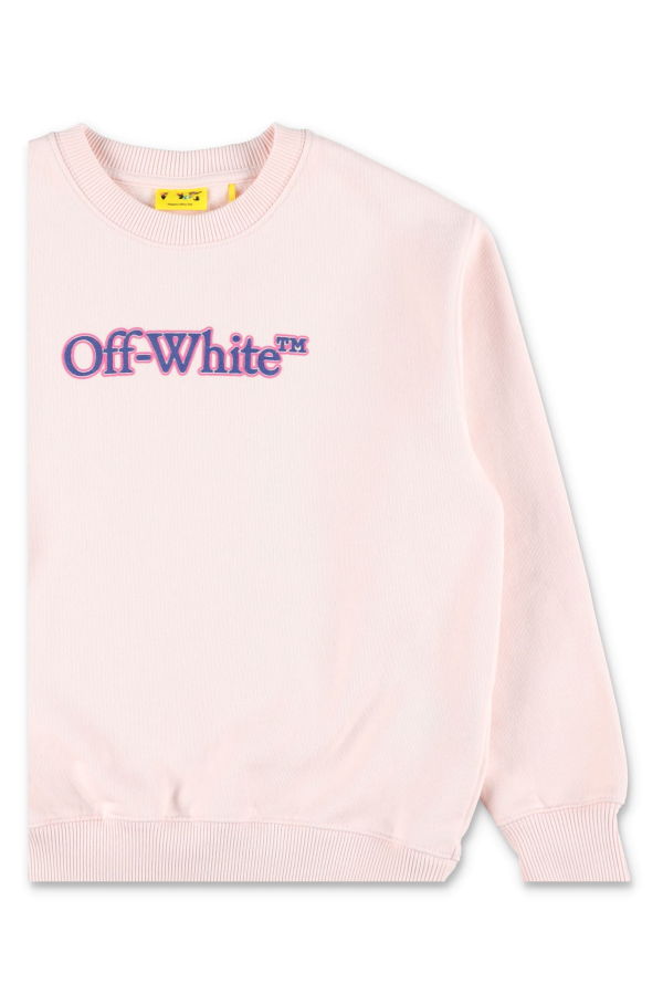 KIDS Off-White Logo Crewneck Sweatshirt - Rose