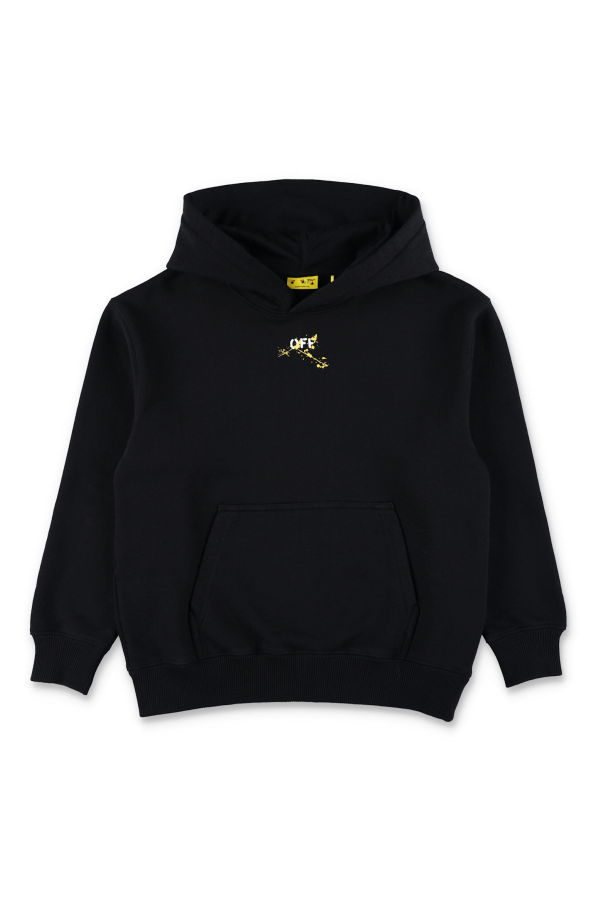 KIDS Off-White Logo Hoodie - Black