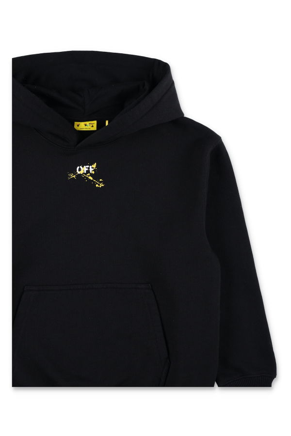 KIDS Off-White Logo Hoodie - Black