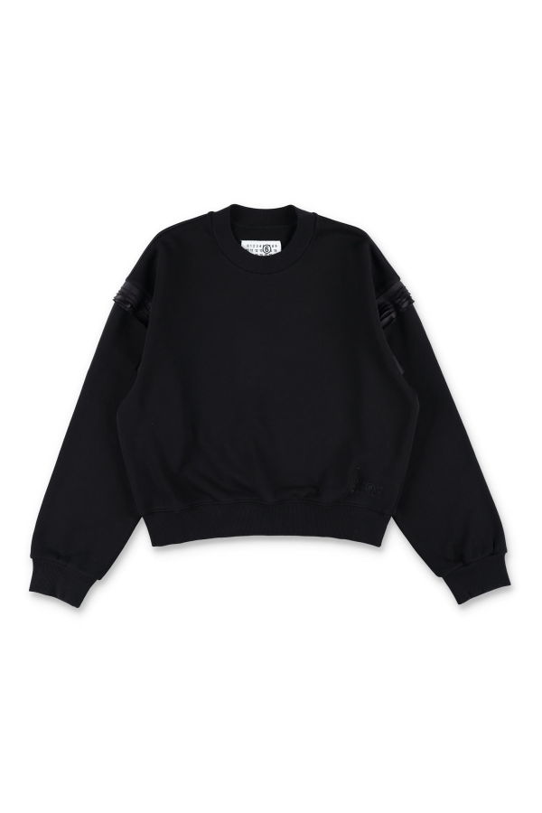 KIDS MM6 Maison Margiela Sweatshirt With Sleeve Details - Black