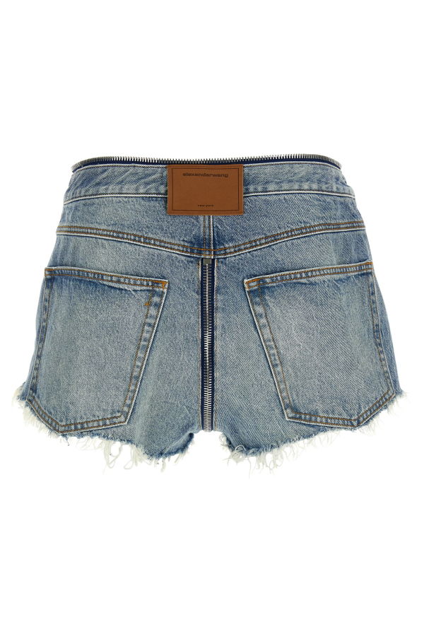 ALEXANDER WANG Zip V-Waist Shorts - Light Blue