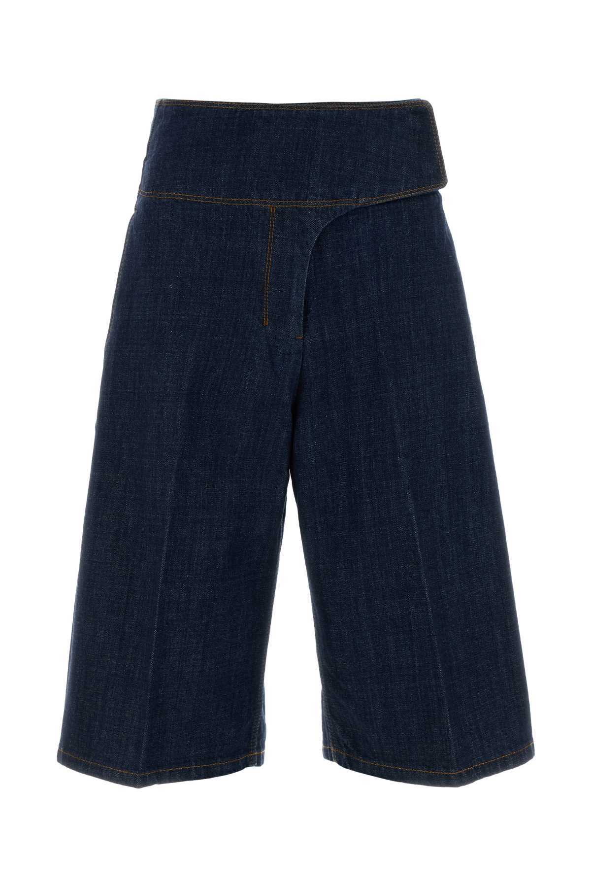 Ami Alexandre Mattiussi Denim Bermuda Shorts - Indigo - Image 1 of 2