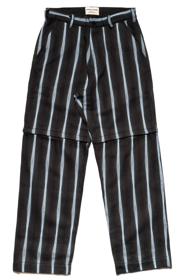 SAMURAI JEANS SJAP25-DPS Drunken Stripe 2 Way Pants