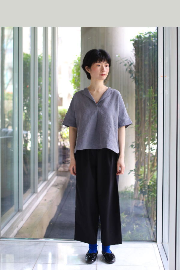 Evam Eva Linen Tucked Pullover