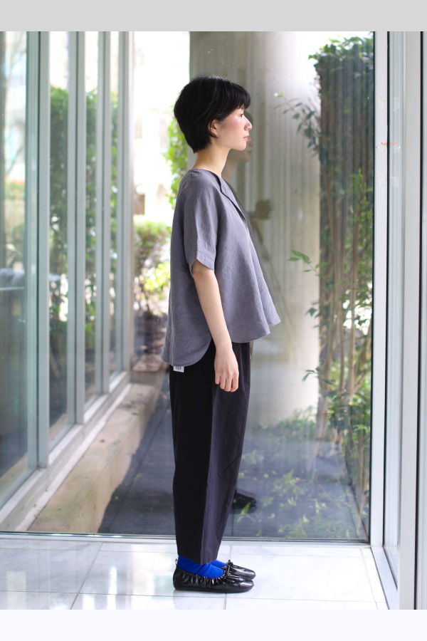 Evam Eva Linen Tucked Pullover