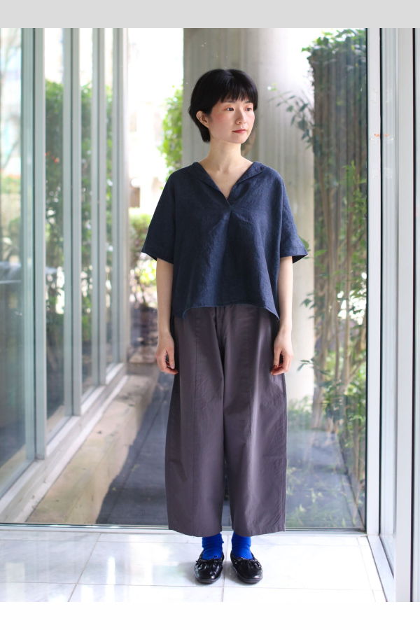 Evam Eva Linen Tucked Pullover