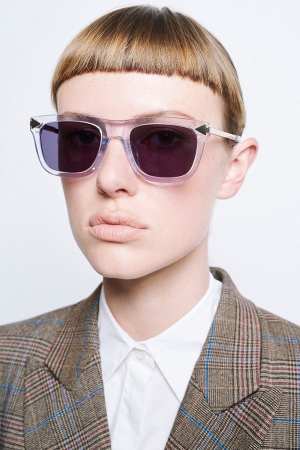 Karen Walker Eyewear Voltaire - Crystal Grey Clear | Garmentory