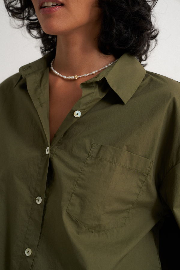 Be Idle Poplin Button Down Shirt