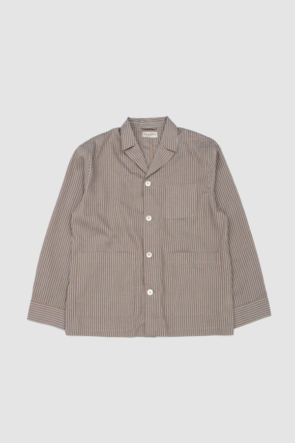 Officine Generale Sheldon Wrinkle Stripe Jacket