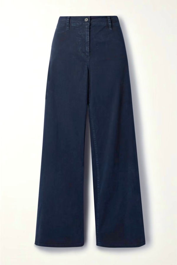 Nili Lotan Megan Cotton-Blend Wide Leg Pants