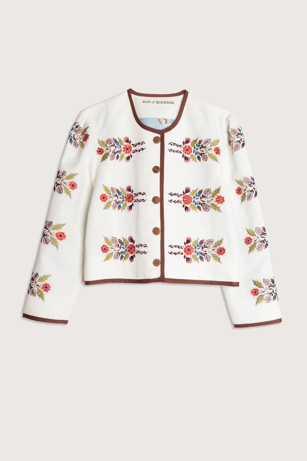Alix Of Bohemia Dorian Heirloom Flora Jacket - Off White