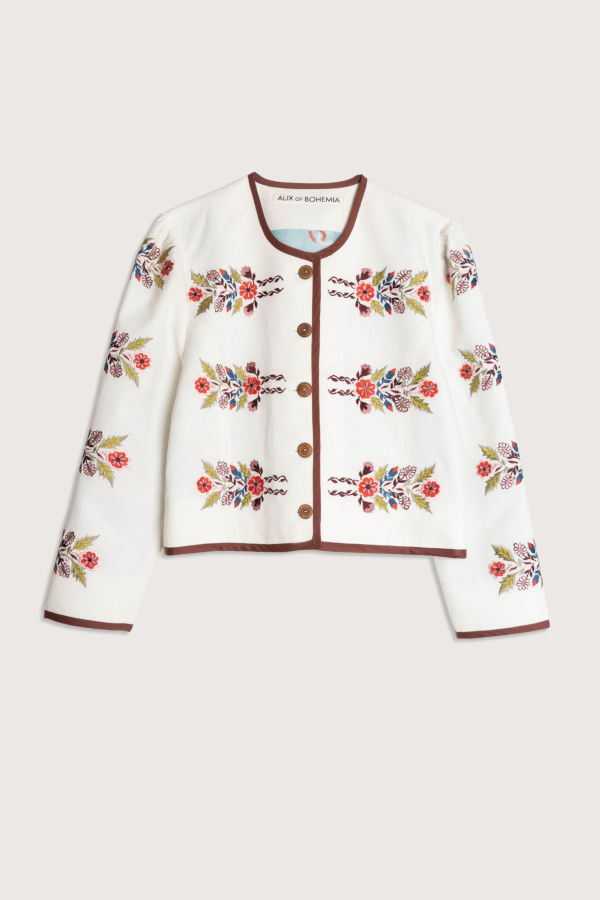 Alix Of Bohemia Dorian Heirloom Flora Jacket - Off White