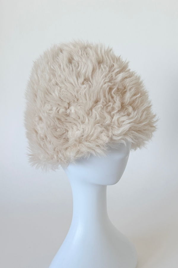 Clyde Faux Fur Toque Cream Shag