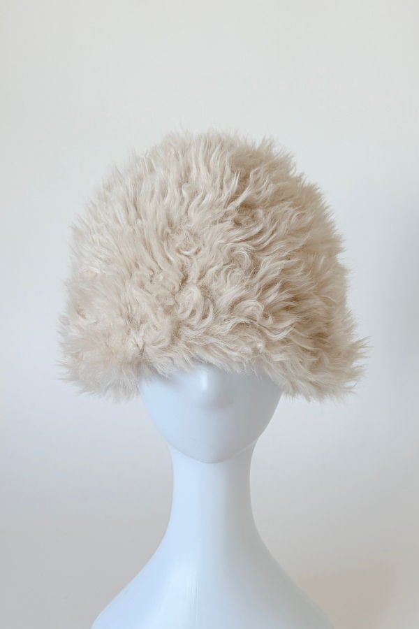 Clyde Faux Fur Toque Cream Shag