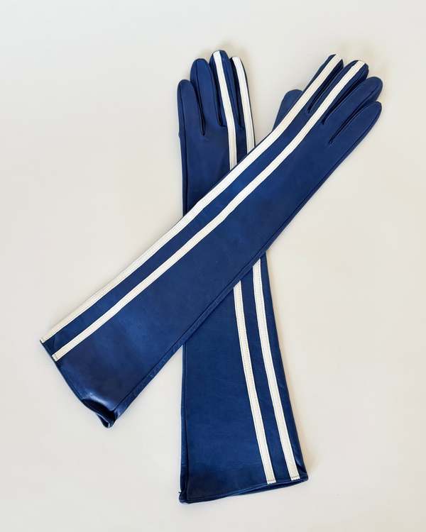 Clyde Racing Gloves - Blue/White Stripes Clyde Racing Gloves - Blue/White Stripes