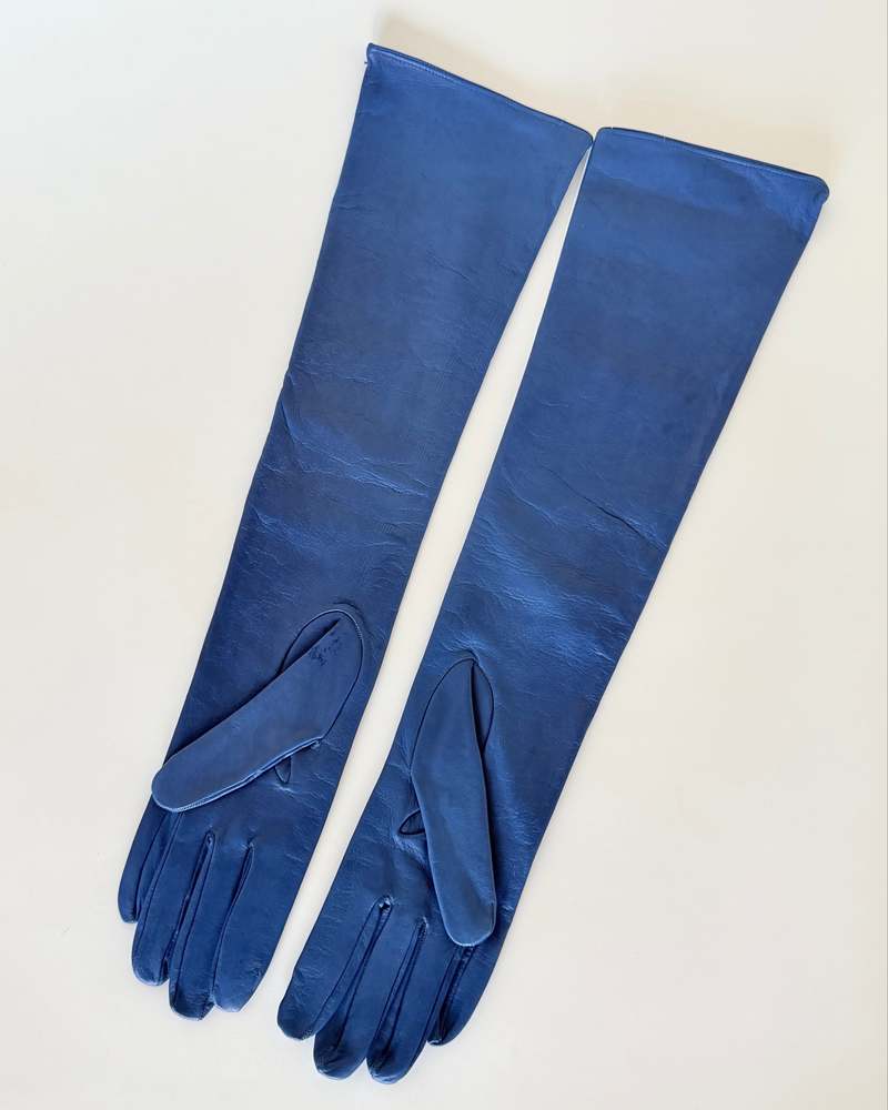 Clyde Racing Gloves - Blue/White Stripes