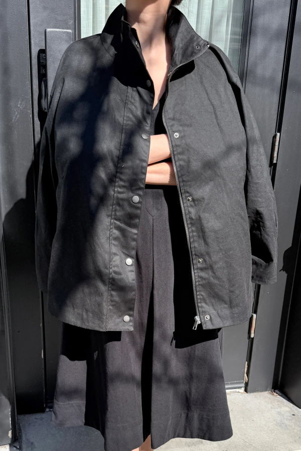 Le Bon Shoppe Blair Waxed Cotton Jacket - Black