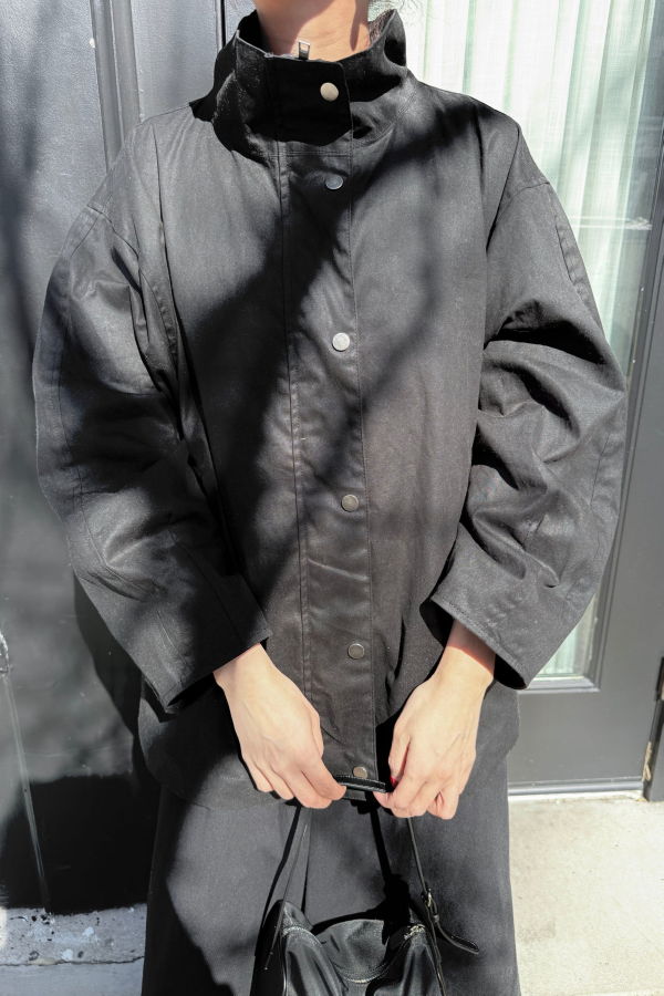 Le Bon Shoppe Blair Waxed Cotton Jacket - Black