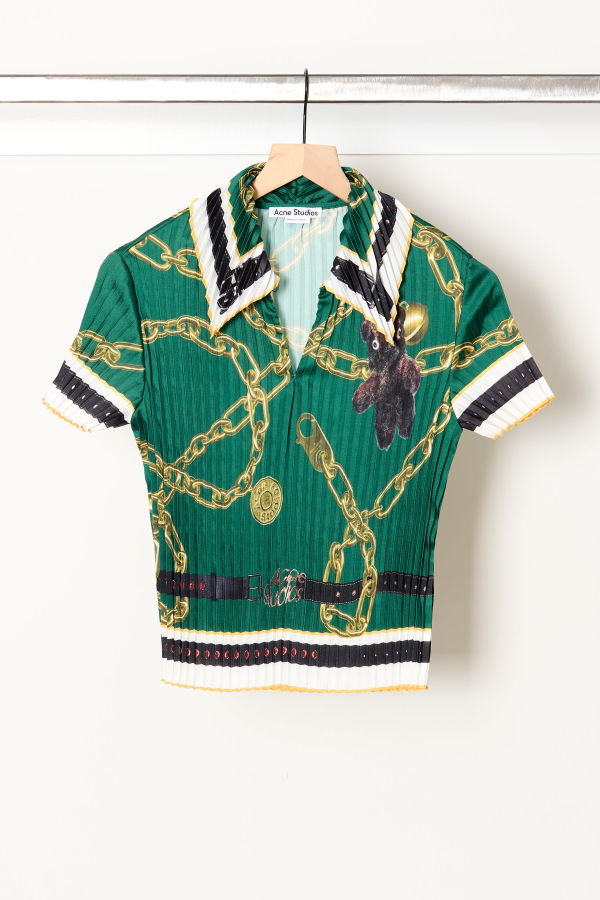 Acne Studios Pleated Printed Blouse