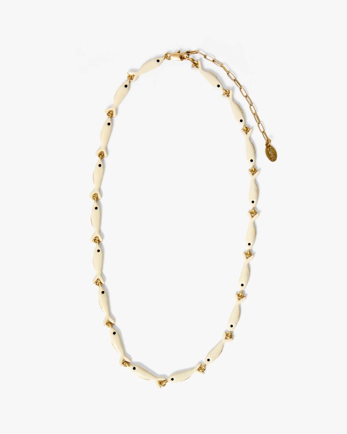 Clare V. Enamel Sardine Necklace - Gold - Image 1 of 2