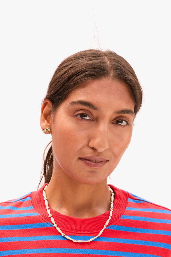 Clare V. Enamel Sardine Necklace - Gold