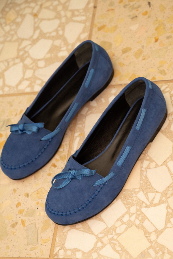 Maryam Nassir Zadeh Luiza Moccasin Flats - Dusty Blue