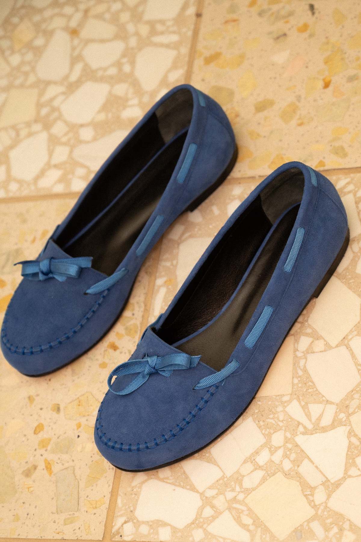 Maryam Nassir Zadeh Luiza Moccasin Flats - Dusty Blue - Image 1 of 1