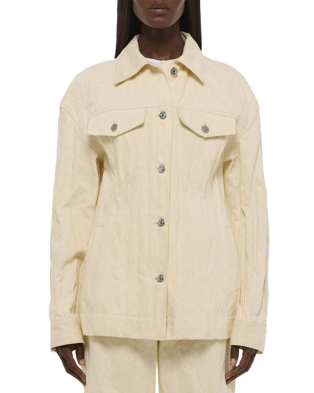 Helmut Lang Crushed Trucker Jacket - Image 1 of 6