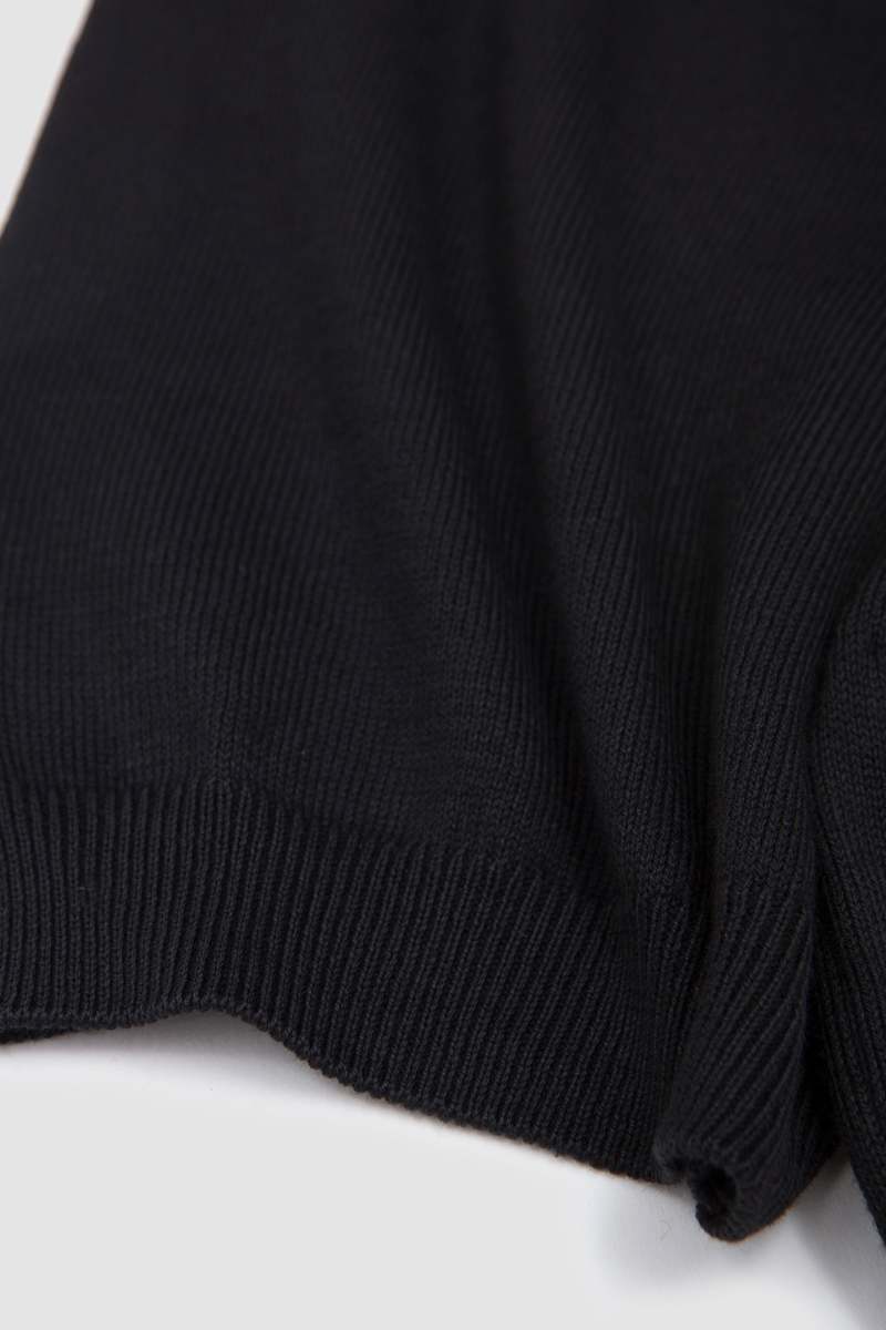 Gran Sasso Egyptian Cotton Polo Neck Sweater - Navy