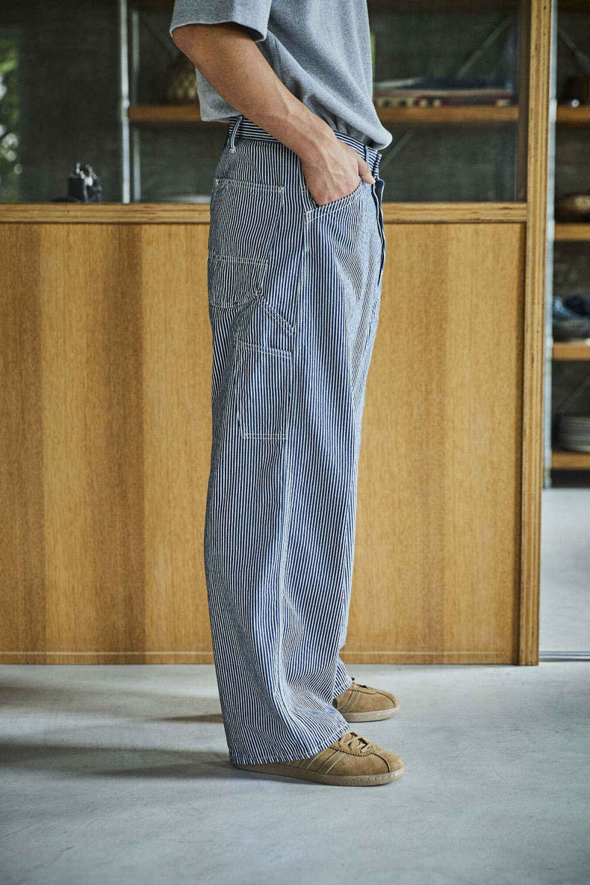 Orslow Wide Fit 30's Hickory Painter Pants - Image 13 of 15