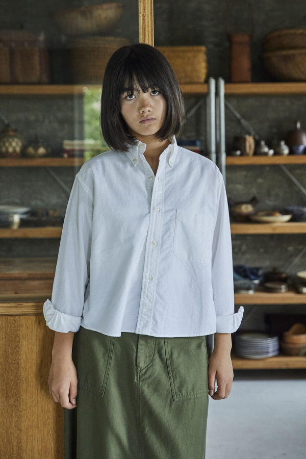 Orslow Short Button Down Shirt - White