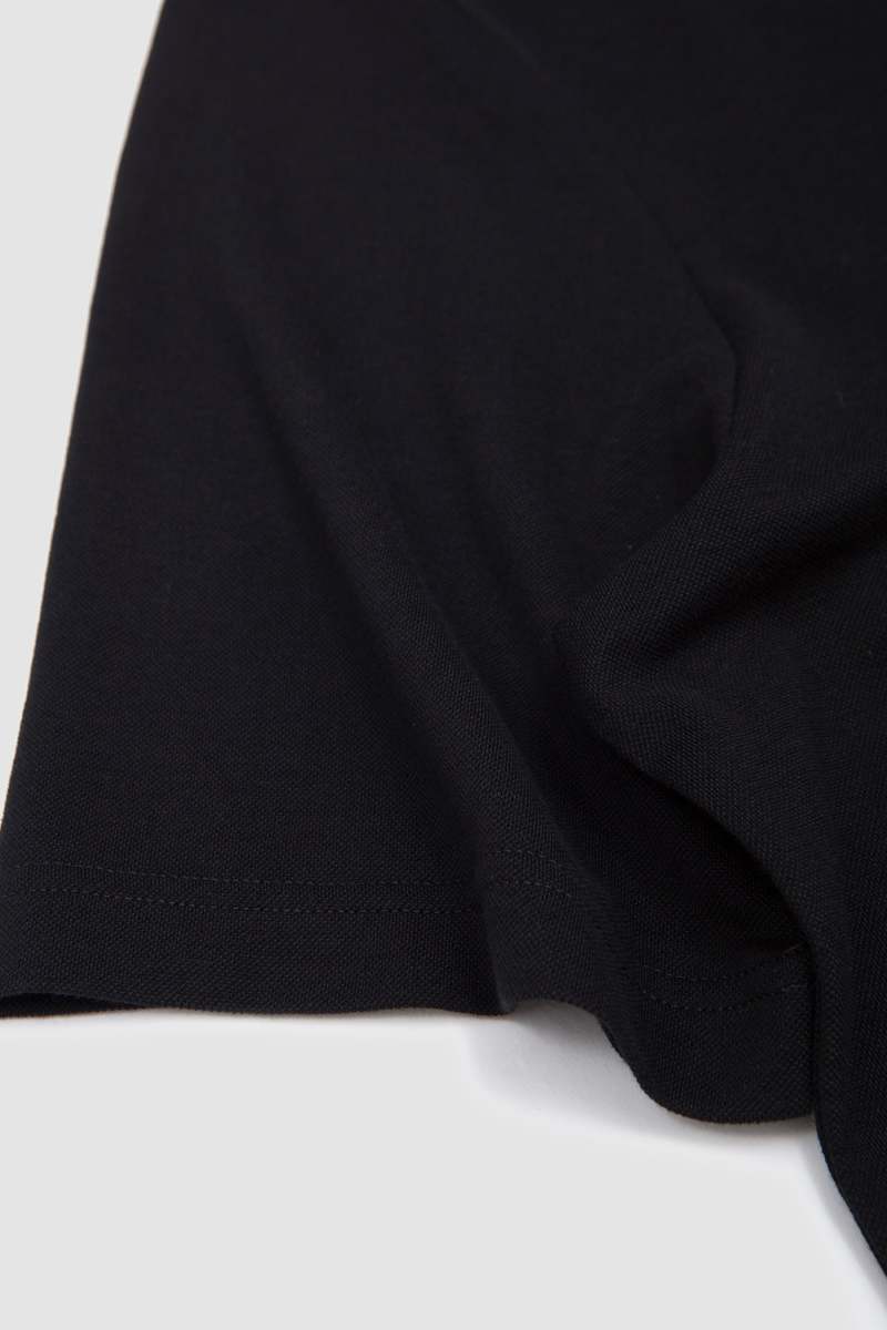 Gran Sasso Textured Cotton Crew Neck Tee - Black