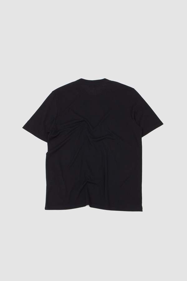 Gran Sasso Textured Cotton Crew Neck Tee - Black
