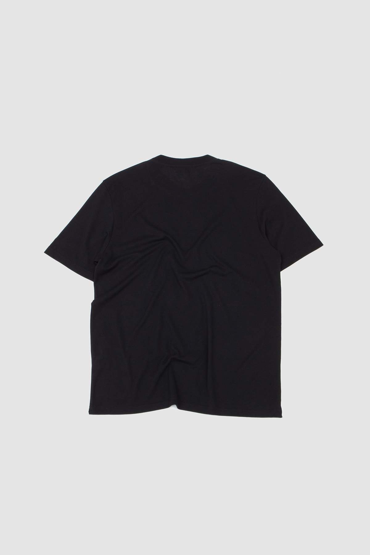 Gran Sasso Textured Cotton Crew Neck Tee - Black - Image 5 of 5